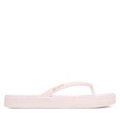 Japonki Crocs. Czerwone klapki damskie Crocs, bez wzorów, bez obcasa. Za 179.99 zł.