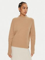Calvin Klein Sweter K20K207426 Brązowy Relaxed Fit. Brązowe swetry klasyczne damskie CALVIN KLEIN, xs, z wełny, bez kołnierzyka. Za 679.99 zł.