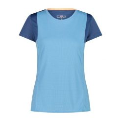 Koszulka damska CMP. Niebieskie bluzki sportowe damskie CMP, xl, bez kołnierzyka, bez ramiączek. Za 167.50 zł.