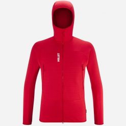 Bluza turystyczna męska Millet Fusion Grid Hoodie active fit POLARTEC Powergrid. Czerwone bluzy z kapturem męskie Millet, m, z tkaniny. Za 770.00 zł.