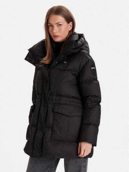 Blauer Kurtka puchowa 25WBLDB03175 Czarny Regular Fit. Czarne kurtki damskie Blauer, xl, bez wzorów, z puchu, bez kaptura. Za 2,729.00 zł.