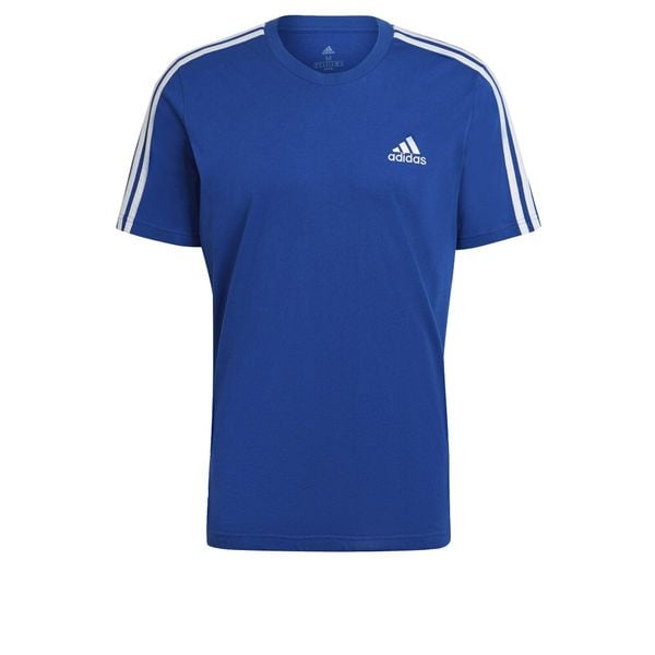 Koszulka adidas Essentials 3-Stripes. Białe t-shirty sportowe męskie Adidas, s, bez ramiączek, do piłki nożnej, climacool (adidas). Za 93.99 zł.