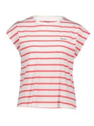 Pepe Jeans Koszulka w kolorze biało-czerwonym rozmiar: XL. Białe bluzki damskie Pepe Jeans, xl, bez wzorów, z bawełny, bez kołnierzyka, bez ramiączek. Za 79.03 zł.