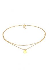 Elli Damski choker warstwowy płytkowy z pozłacanego srebra próby 925 Sterling Silver Naszyjniki 1 ct. Szare naszyjniki damskie Elli, na co dzień, pozłacane. Za 283.99 zł.