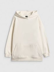 4F Bluza dresowa loose z kapturem damska - beżowa S. Brązowe bluzy z kapturem damskie 4f, s, z dresówki. Za 189.99 zł.