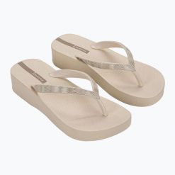 Japonki damskie Ipanema Mesh X Plat. Brązowe klapki damskie Ipanema, bez wzorów, z meshu, bez obcasa. Za 79.99 zł.