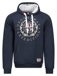 Geographical Norway Bluza "Giger" w kolorze granatowym rozmiar: M. Niebieskie bluzy z kapturem męskie Geographical Norway, m, z bawełny. Za 136.78 zł.