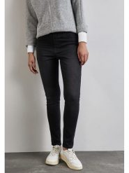 Street One Dżinsy - Skinny fit - w kolorze antracytowym rozmiar: W38/L28. Czarne jeansy damskie Street One, z podwyższonym stanem. Za 105.38 zł.