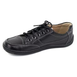 Barefoot Damskie minimalistyczne półbuty skórzane OLIVIER 770 czarne. Czarne półbuty damskie bez wzorów, ze skóry, eleganckie, bez obcasa. Za 453.66 zł.