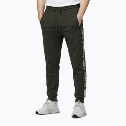 Spodnie męskie Pitbull Tape Parker Jogging. Zielone spodnie materiałowe męskie PITBULL, bez wzorów, z bawełny, eleganckie. Za 229.99 zł.
