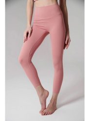 Onamaste Legginsy sportowe "Mantra" w kolorze szaroróżowym rozmiar: S/M. Różowe legginsy damskie Onamaste, m, bez wzorów, z podwyższonym stanem, outdoorowe. Za 114.71 zł.