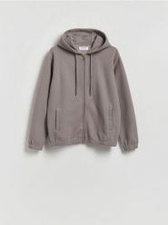 Rozpinana bluza z kapturem - brązowy. Brązowe bluzy z kapturem męskie Reserved, l, z bawełny. Za 139.99 zł.