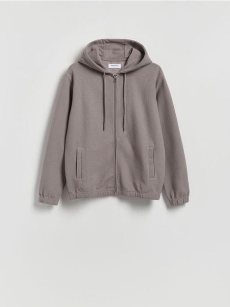 Rozpinana bluza z kapturem - brązowy. Brązowe bluzy z kapturem męskie Reserved, l, z bawełny. Za 139.99 zł.