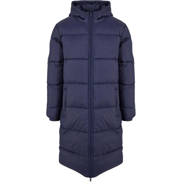 Męska Długa Kurtka Puchowa. Niebieskie kurtki męskie Urban Classics, m, bez wzorów, z puchu, sportowe, bez kaptura. Za 323.99 zł.