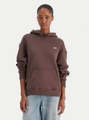 Tommy Jeans Bluza Badge DW0DW19414 Brązowy Boxy Fit. Brązowe bluzy bez kaptura damskie Tommy Jeans, l, z bawełny. Za 409.99 zł.