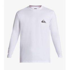 Koszulka Quiksilver Everyday UPF 50 Surf Tee LS White WBB0. Białe koszulki męskie z długim rękawem Quiksilver, l, z elastanu. Za 149.00 zł.