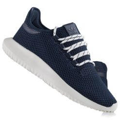 Buty damskie sportowe TUBULAR SHADOW. Niebieskie buty sportowe na co dzień damskie Adidas, bez wzorów, trekkingowe. W wyprzedaży za 159.00 zł.