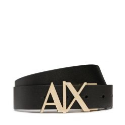 Pasek Męski Armani Exchange. Czarne paski męskie Armani Exchange, bez wzorów. Za 204.99 zł.