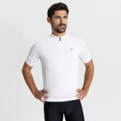 Koszulka rowerowa męska Rogelli Core z krótkim rękawem. Białe t-shirty sportowe męskie Rogelli, m, bez ramiączek, rowerowe. W wyprzedaży za 124.00 zł.