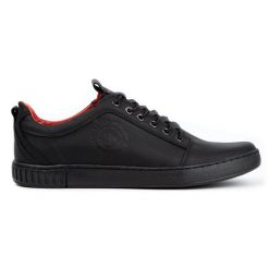 Polbut Buty męskie skórzane casual 2121/2 czarne. Czarne buty sportowe na co dzień męskie ze skóry, bez zapięcia. Za 319.69 zł.