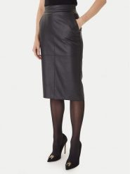 Elisabetta Franchi Spódnica z imitacji skóry GO-145-57E2 Czarny Regular Fit. Czarne spódniczki damskie Elisabetta Franchi, bez wzorów, ze skóry. Za 1,689.00 zł.