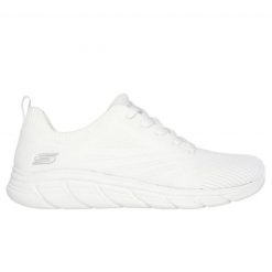 Buty Skechers Bobs Sport B Flex Lo - Graceful Stride 117591 białe. Białe buty sportowe na co dzień damskie bez wzorów, z dzianiny. Za 428.32 zł.