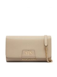 Armani Exchange Torebka XW000358 AF26570 U6208 Beżowy. Brązowe torebki wieczorowe Armani Exchange, bez wzorów, ze skóry, wizytowe, bez kołnierzyka, bez ramiączek. Za 429.99 zł.