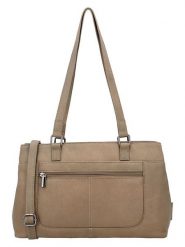 Beagles Skórzana torebka "Benidorm" w kolorze szarobrązowym - 33 x 21 x 11 cm rozmiar: onesize. Brązowe torebki klasyczne damskie Beagles, bez wzorów, z materiału, bez dodatków. Za 195.99 zł.