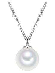 Glanzstücke München Srebrny naszyjnik z perłą - dł. 40 cm rozmiar: onesize. Szare naszyjniki damskie Glanzstücke München, srebrne. Za 78.99 zł.