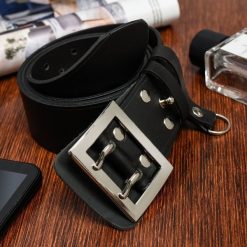 Pasek męski oficerski wojskowy solidny Beltimore W34 : Kolory - czarny, Rozmiar pasków - r.125-140 cm. Czarne paski męskie bez wzorów, ze skóry, militarne. Za 74.70 zł.