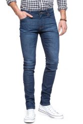 LEE SPODNIE MĘSKIE MALONE TRUE BLUE L736DIHQ 112120009. Niebieskie spodnie materiałowe męskie Lee, bez wzorów, z jeansu. Za 219.99 zł.