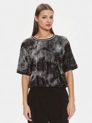 Liu Jo Bluzka TA4060 J4623 Czarny Regular Fit. Czarne bluzki damskie Liu Jo, s, bez wzorów, z syntetyku, bez ramiączek. Za 599.99 zł.