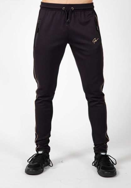 Wenden Track Spodnie - Czarny/Złoty. Żółte spodnie sportowe męskie GORILLA WEAR, z poliesteru. Za 253.65 zł.