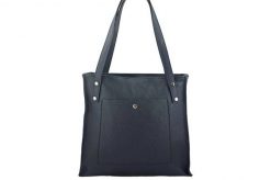 Shopperka skórzana BARBERINI'S 914-4 granatowa. Niebieskie shopper bag damskie Barberinis, bez wzorów, ze skóry, na ramię, małe, bez dodatków. Za 289.99 zł.