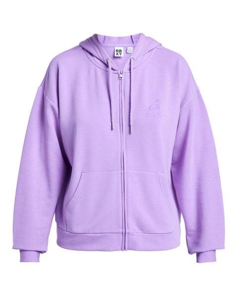 Bluza na zamek dla Kobiety SURFING BY DAYLIGHT Fioletowy. Fioletowe bluzy z kapturem damskie Roxy, m, z elastanu. Za 181.99 zł.