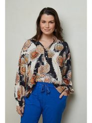Curvy Lady Bluzka w kolorze kremowo-czarnym rozmiar: 48/50. Brązowe bluzki damskie Curvy Lady, bez wzorów, z wiskozy, klasyczne, bez kołnierzyka, bez ramiączek. Za 100.99 zł.