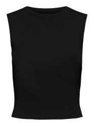 ONLY Top "Majli" w kolorze czarnym rozmiar: XL. Czarne topy damskie Only, xl, bez wzorów, prążkowane, bez kołnierzyka. Za 41.69 zł.