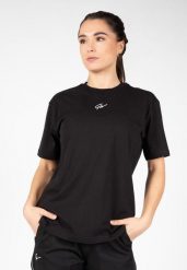 Bixby Duże rozmiary Koszulka - Czarny. Czarne bluzki sportowe damskie GORILLA WEAR, s, z bawełny, bez kołnierzyka, bez ramiączek. Za 179.50 zł.