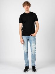 Les Hommes T-shirt | LF224300-0700-9000 | Grafic Print | Mężczyzna | Czarny. Czarne t-shirty męskie Les Hommes, m, bez wzorów, z bawełny, bez kołnierzyka. W wyprzedaży za 279.00 zł.