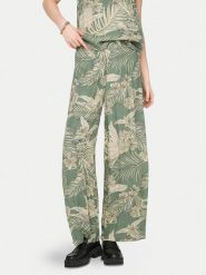 ONLY Spodnie materiałowe Palina 15324503 Zielony Loose Fit. Zielone spodnie materiałowe damskie Only, bez wzorów, z materiału. Za 99.99 zł.