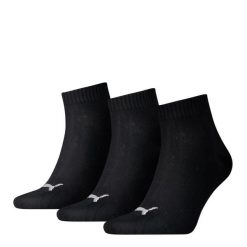 Puma Skarpety Quarter Plain 3-Pack 93858906. Czarne skarpetki damskie Puma, bez wzorów, z bawełny. Za 45.99 zł.