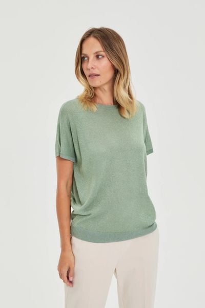 Wiskozowy sweter oliwkowy. Zielone swetry klasyczne damskie MOODO, l, z wiskozy, bez kołnierzyka. Za 99.99 zł.