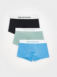 3 pack bokserek Classic - jasnozielony. Zielone bokserki męskie Reserved, bez wzorów. W wyprzedaży za 55.99 zł.