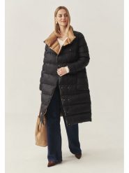 TATUUM Dwustronny płaszcz zimowy w kolorze czarno-karmelowym rozmiar: 40. Brązowe płaszcze damskie Tatuum, na zimę, bez wzorów, z puchu. Za 523.38 zł.