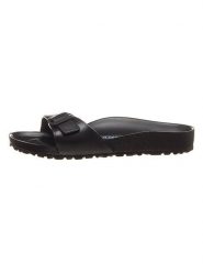Birkenstock Klapki "Madrid" w kolorze czarnym rozmiar: 41. Czarne klapki damskie Birkenstock, bez wzorów, bez obcasa. Za 156.98 zł.