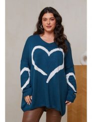Curvy Lady Sweter w kolorze niebieskim rozmiar: 40/42. Niebieskie swetry klasyczne damskie Curvy Lady, ze splotem, bez kołnierzyka. Za 121.80 zł.
