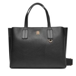 Torebka Tommy Hilfiger. Czarne torebki klasyczne damskie Tommy Hilfiger, bez wzorów, bez dodatków. Za 519.99 zł.