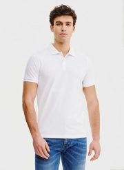 PAKO LORENTE – Biały t-shirt polo. Białe koszulki polo męskie Pako Lorente, m, bez wzorów, z bawełny, bez ramiączek. Za 69.99 zł.