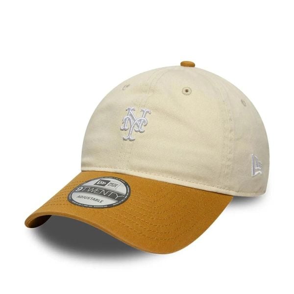Czapka baseballowa New York Mets New Era 9Twenty Mini Washed Contrast. Białe czapki męskie New Era, bez wzorów, z bawełny. Za 163.50 zł.