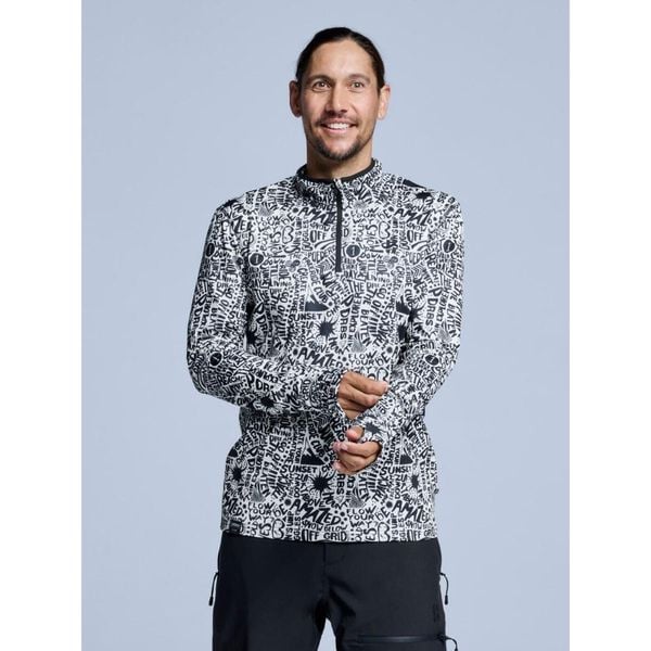 Bluza narciarska - Męska - Cabin Life - biała. Białe bluzy bez kaptura męskie POEDERBAAS, m, z elastanu. Za 264.52 zł.